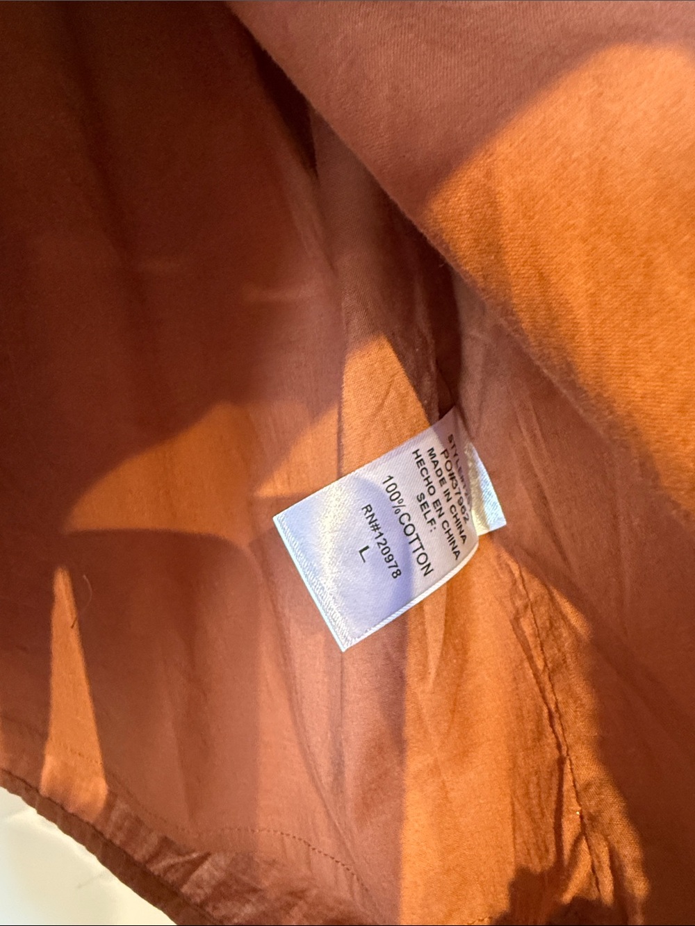 NWT ENTRO TOP RUST LARGE - Picture 3 of 5